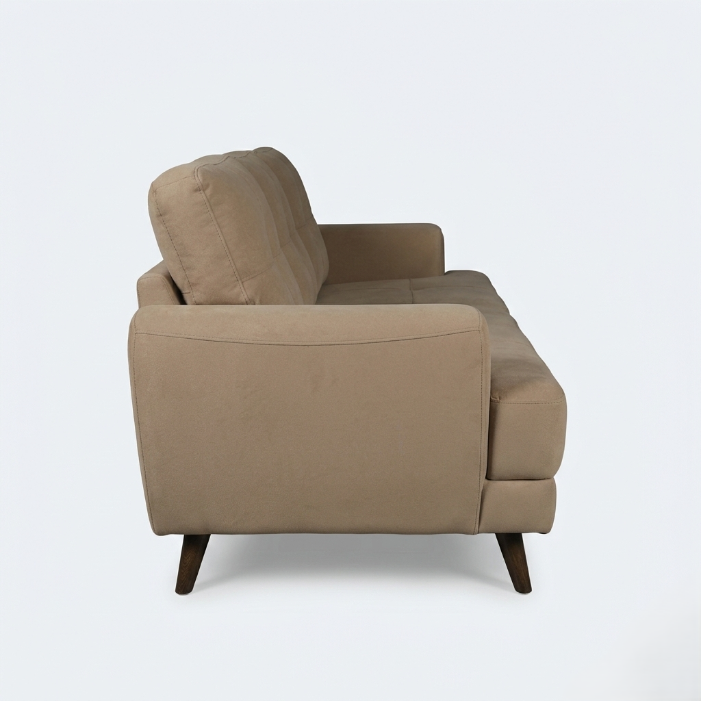 RIGA LYRA FAB 3 SEATER SOFA BROWN