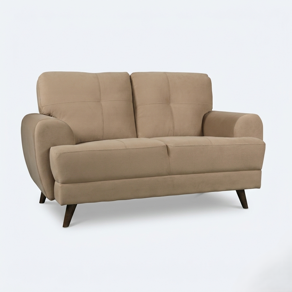 RIGA LYRA FAB 2SEATER SOFA BROWN