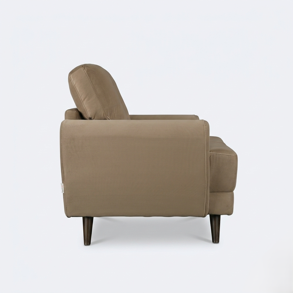 RIGA LYRA FAB 1SEATER SOFA BROWN