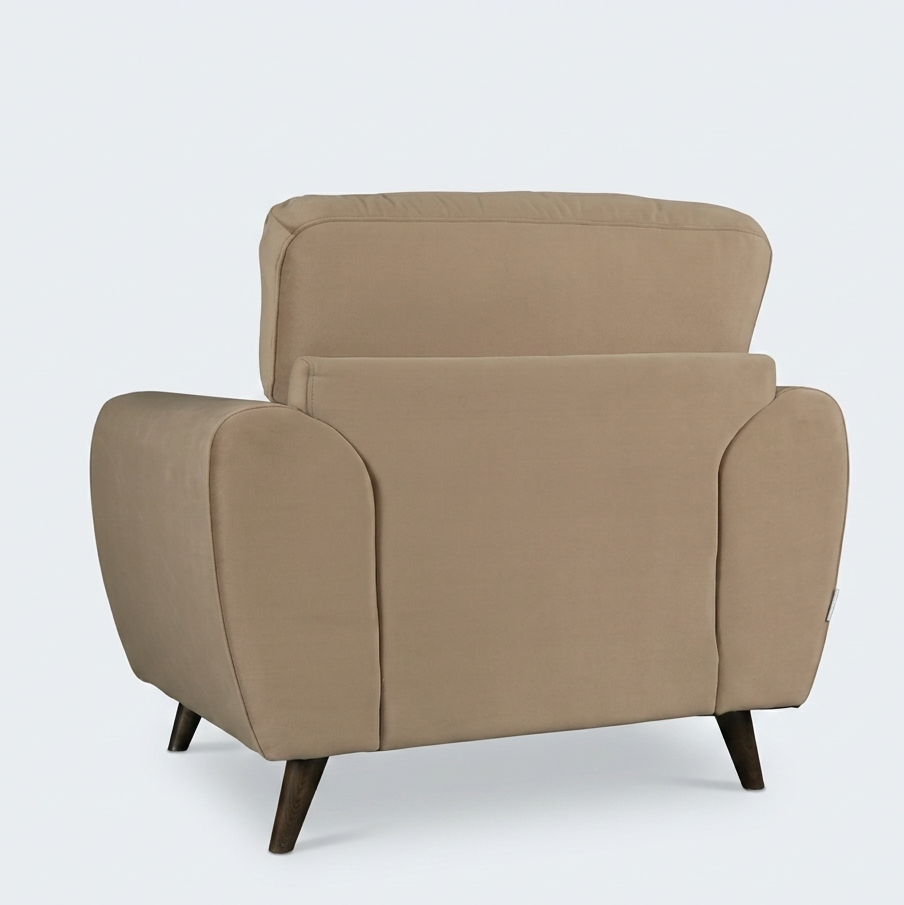 RIGA LYRA FAB 1SEATER SOFA BROWN