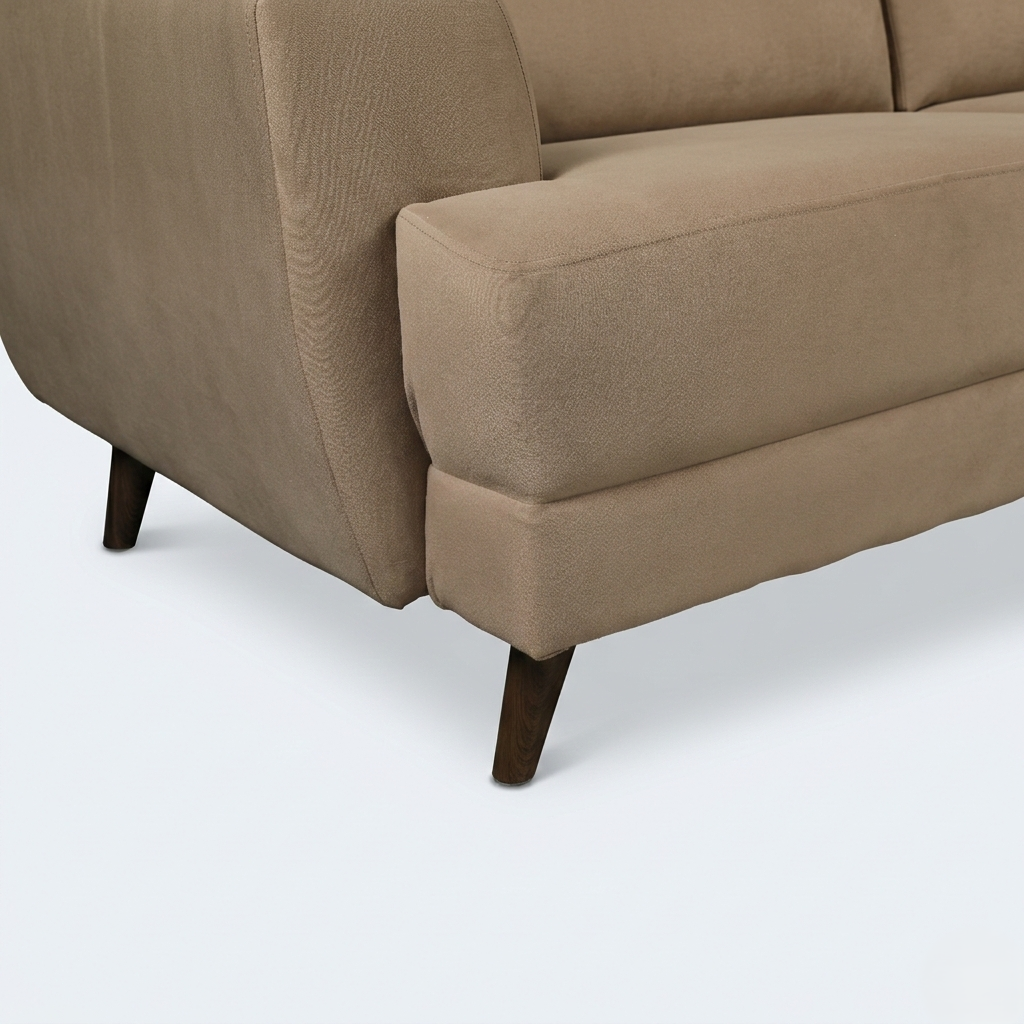 RIGA LYRA FAB 1SEATER SOFA BROWN