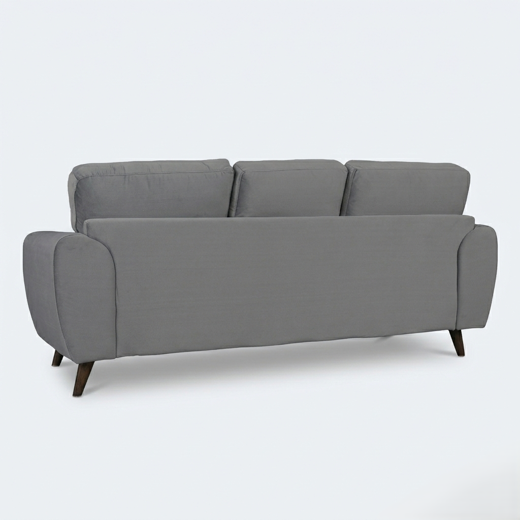 RIGA LYRA FAB 3SEATER SOFA D GREY