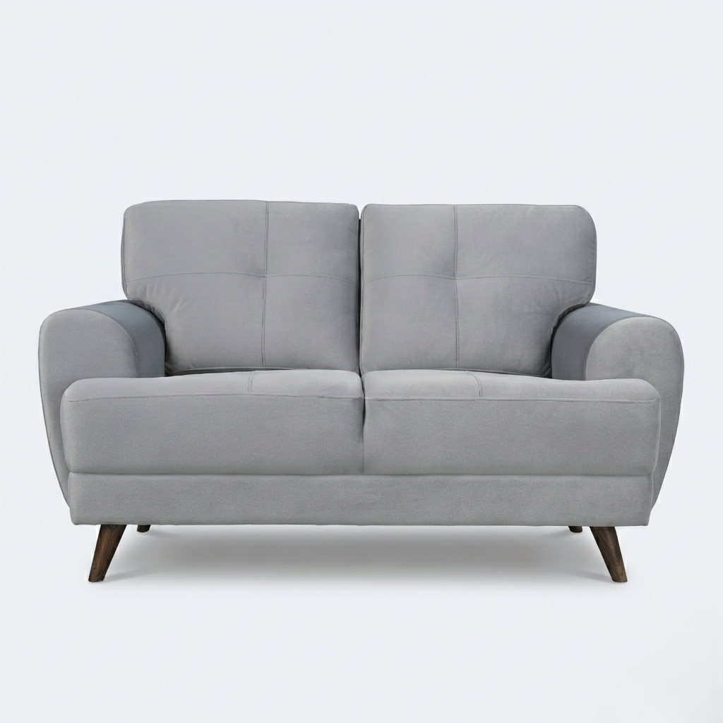 RIGA LYRA FAB 2SEATER SOFA D GREY