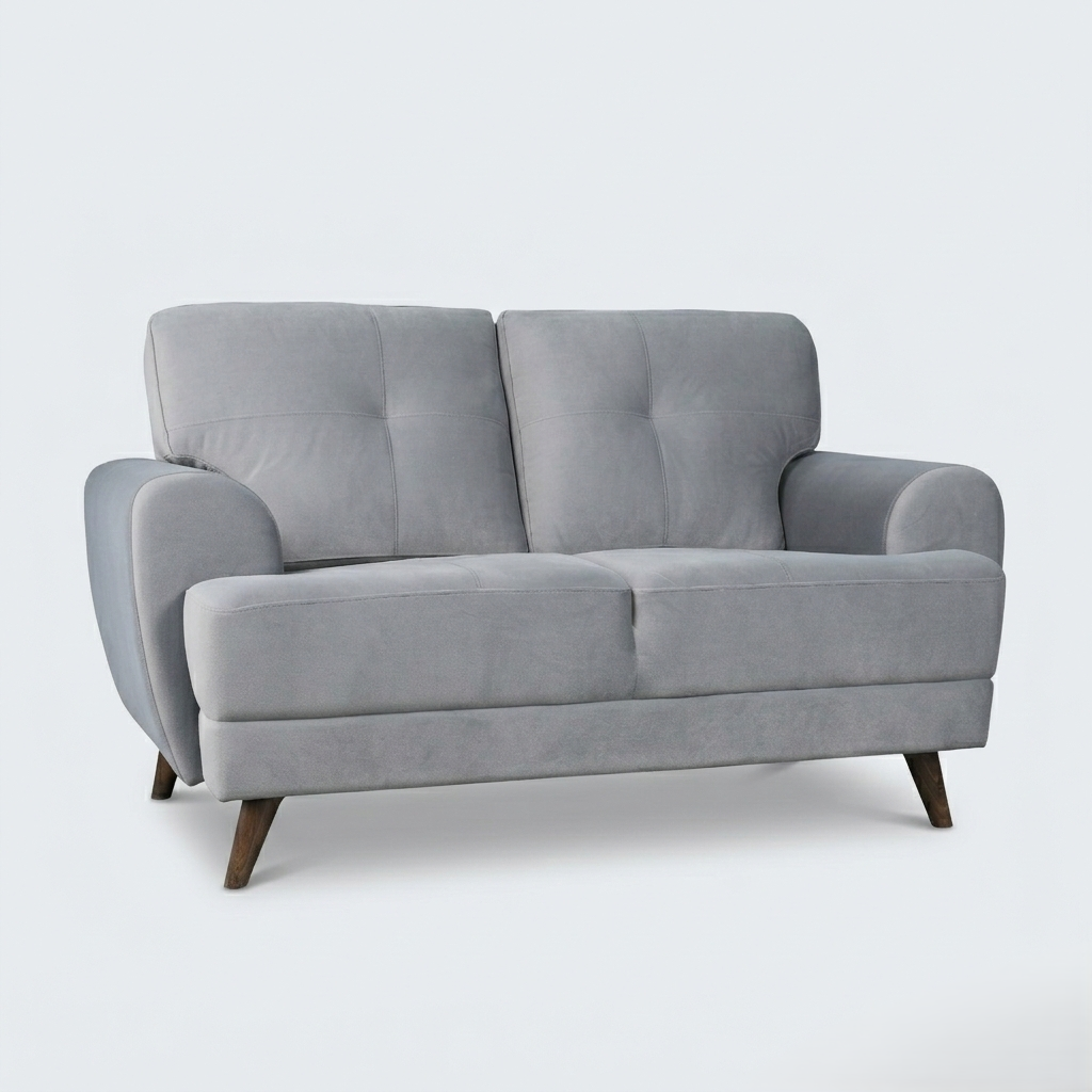 RIGA LYRA FAB 2SEATER SOFA D GREY