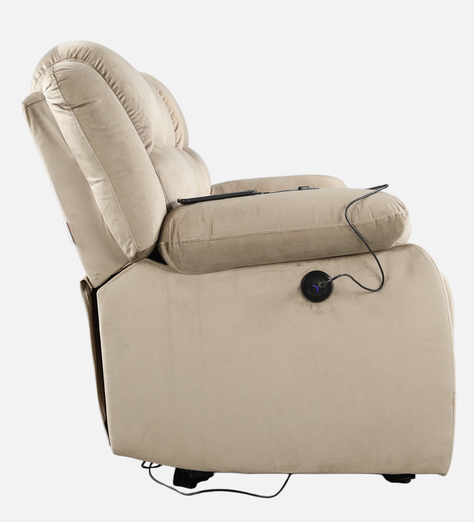 Bradford 3s Elec Fabric Recliner Beige Elite