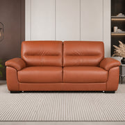 CANYON HALF LEATHER 3 SEATER SOFA TAN