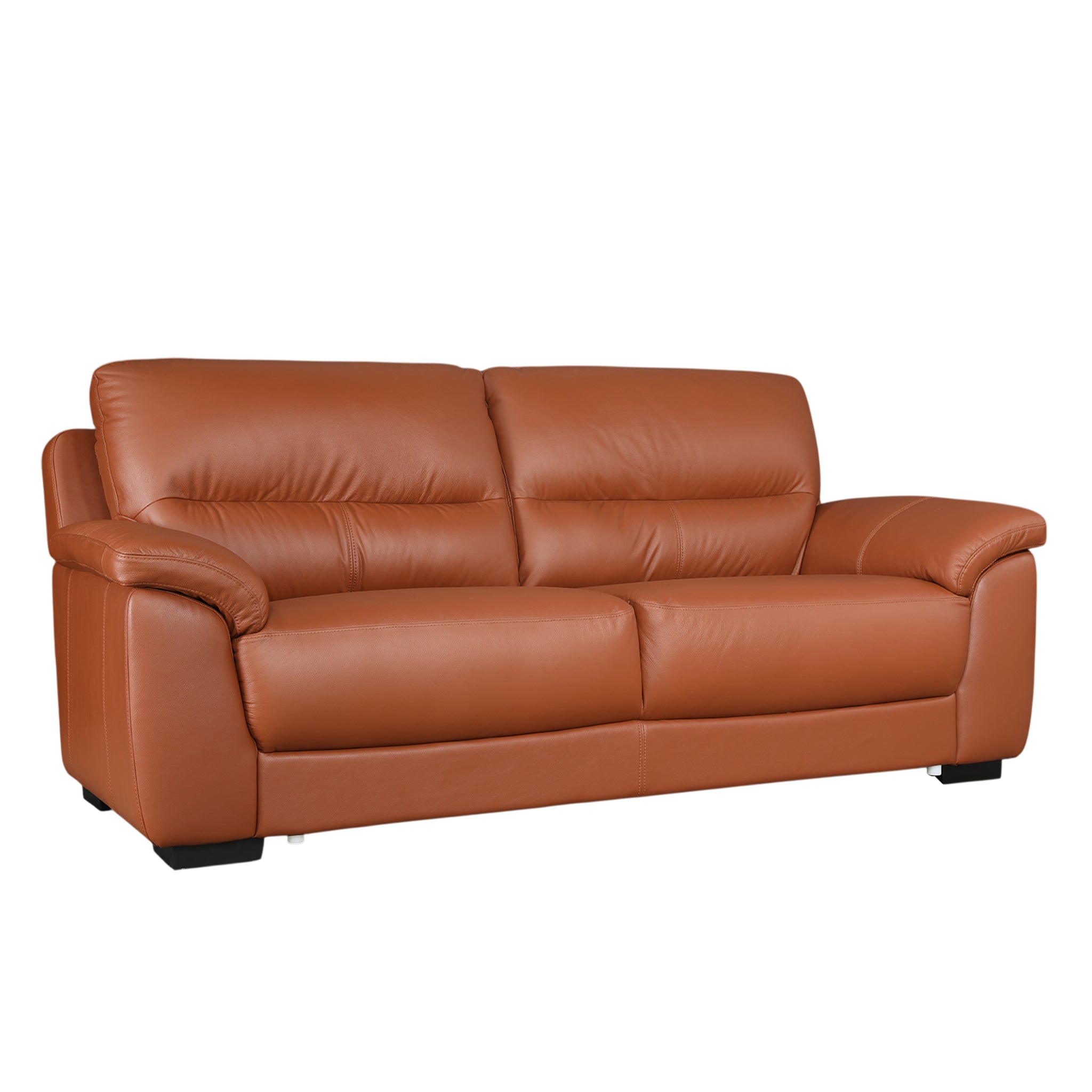 CANYON HALF LEATHER 3 SEATER SOFA TAN