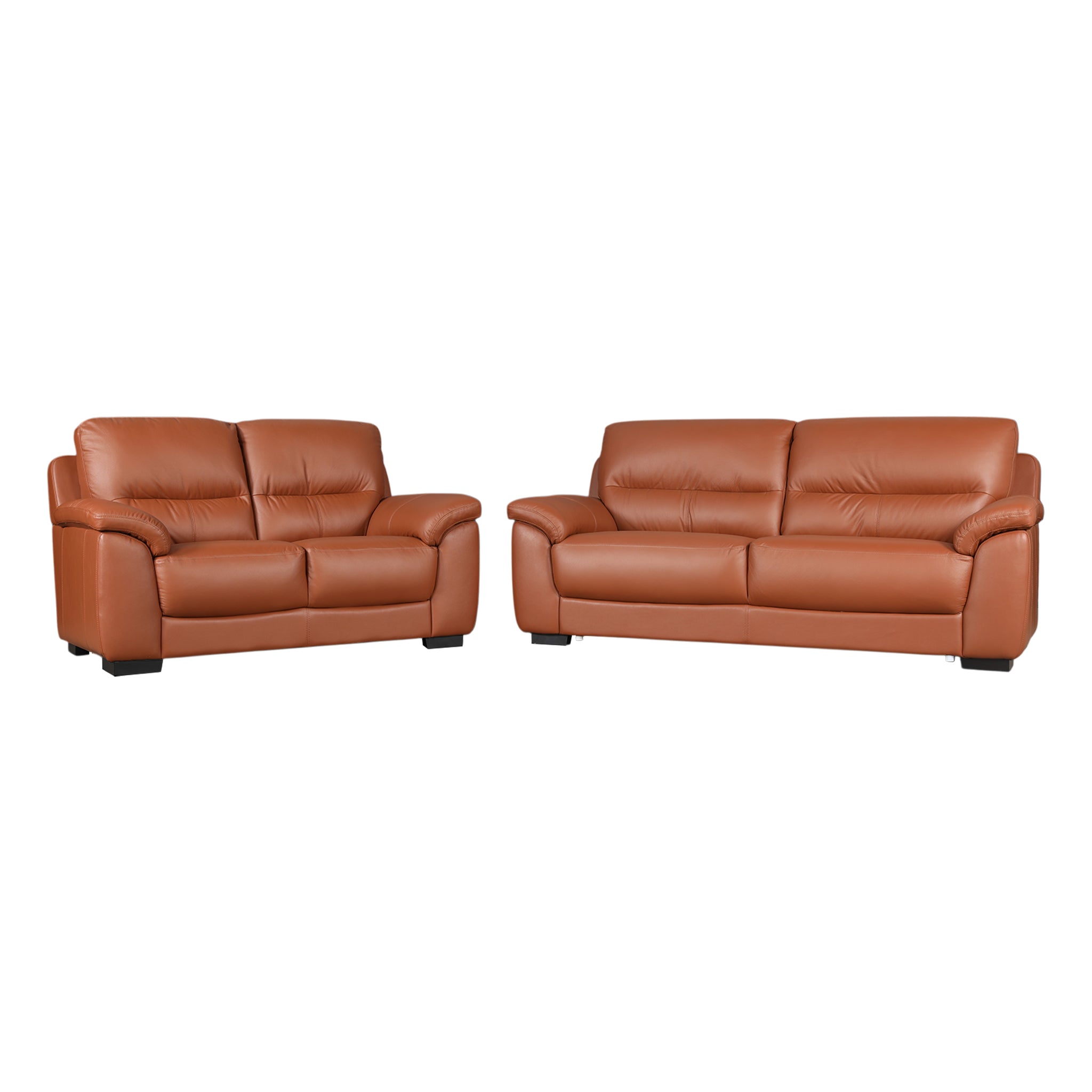 CANYON HALF LEATHER 3 SEATER SOFA TAN
