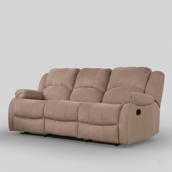 Rio Fab 3 Seater Recliner with Dropdown Tray Brown dimensions