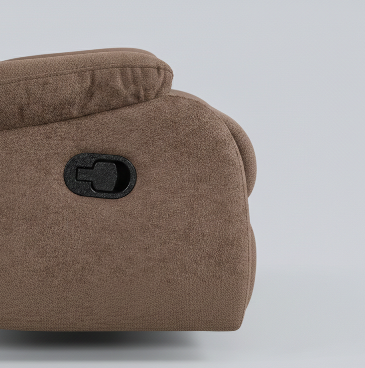 RIO FABRIC 2 SEATER  RECLINER BROWN