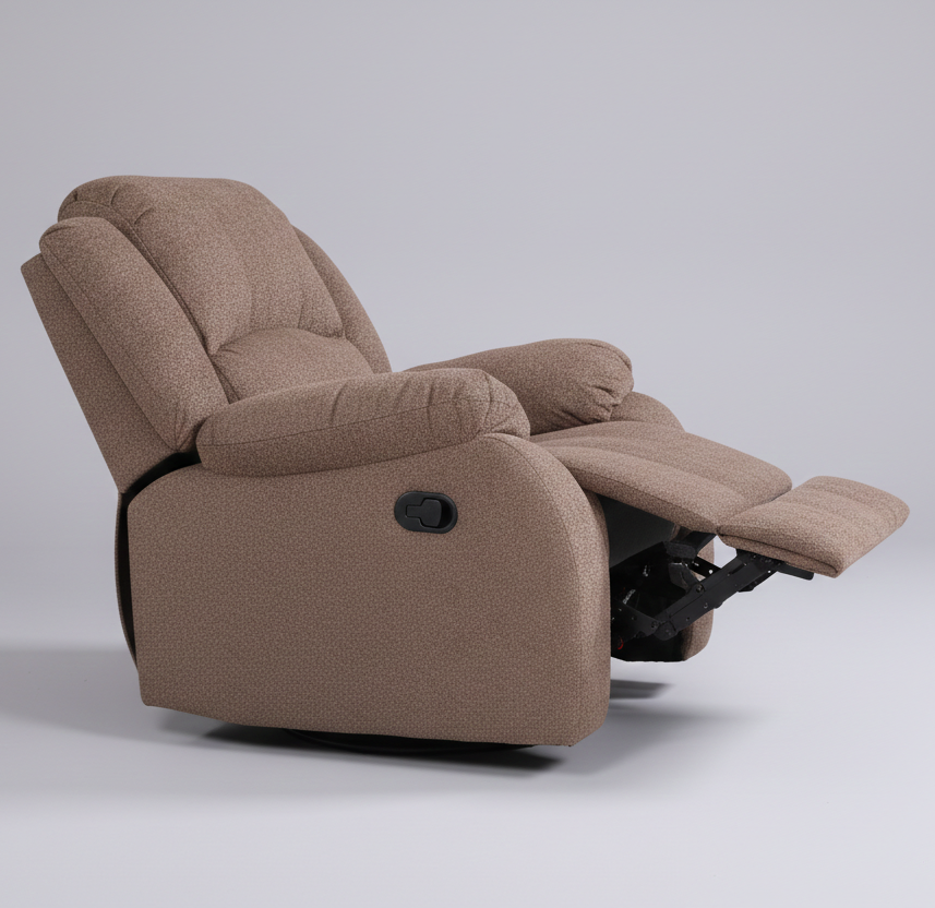 RIO FABRIC 1 STR ROCKER RECLINER BROWN