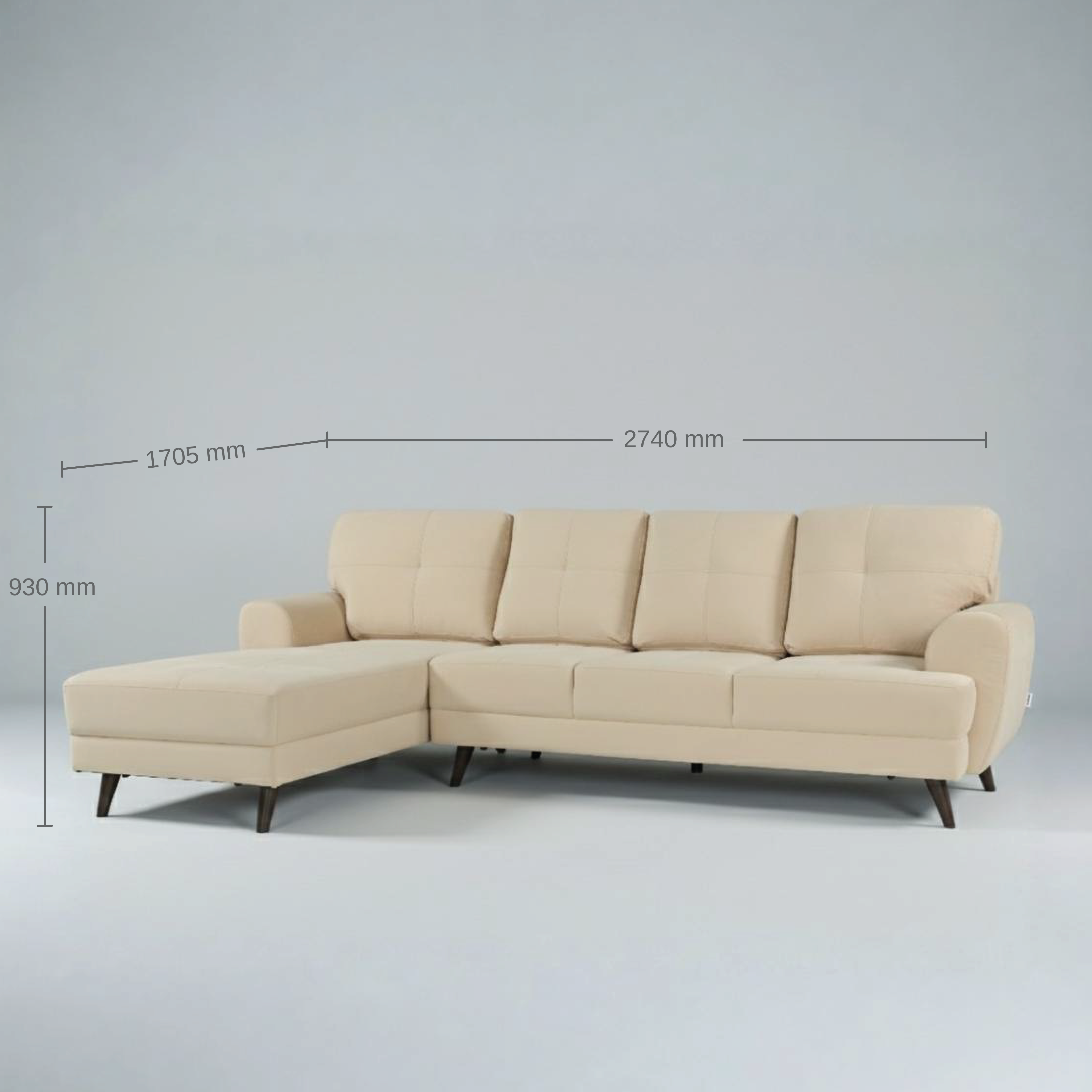 RIGA LYRA FAB LOUNGER LARGE BEIGE RH