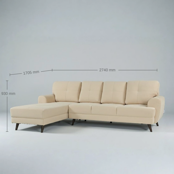 Riga Lyra Fab Lounger Large Beige Rh dimensions