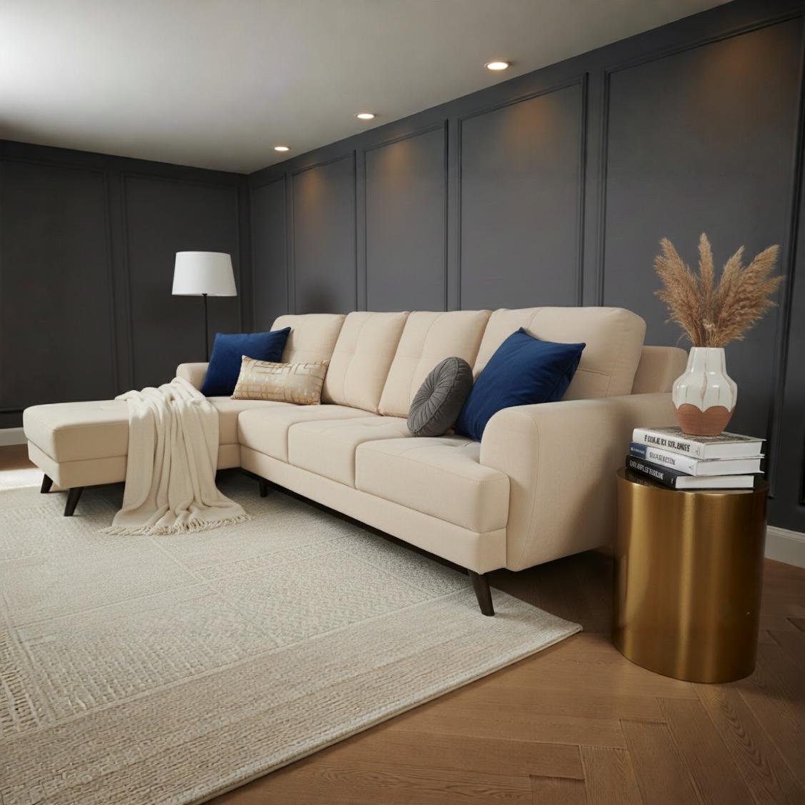 RIGA LYRA FAB LOUNGER LARGE BEIGE RH