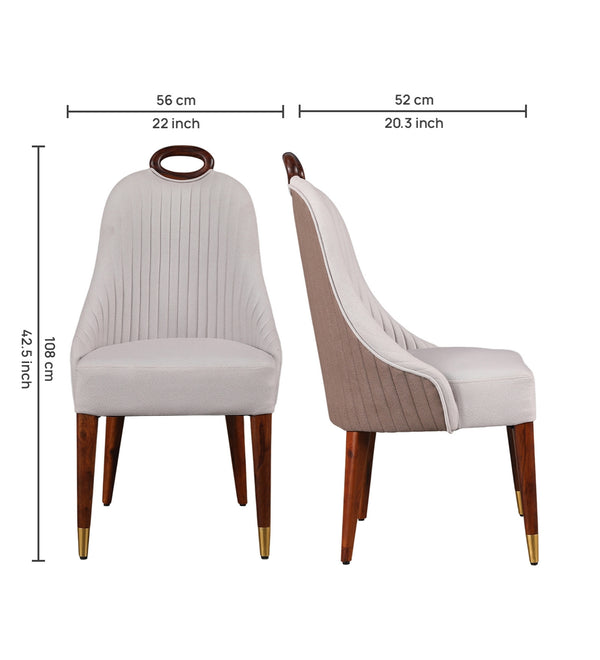 JAMIRA DINNING CHAIR SET OF 2 NEW dimensions