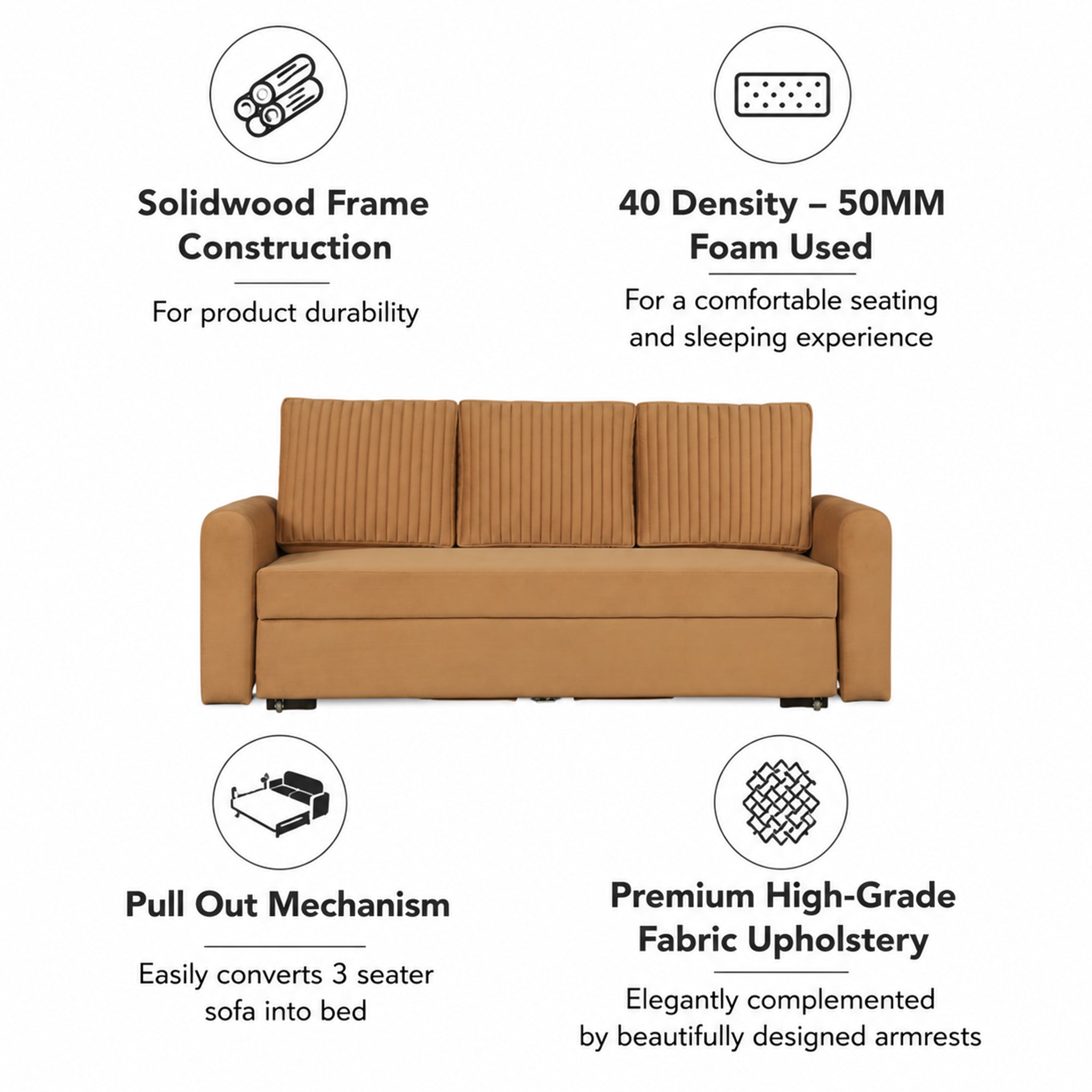 LAVISTA SOFA BED BROWN