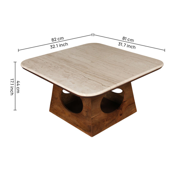 Arcus Marble Top Center Table dimensions