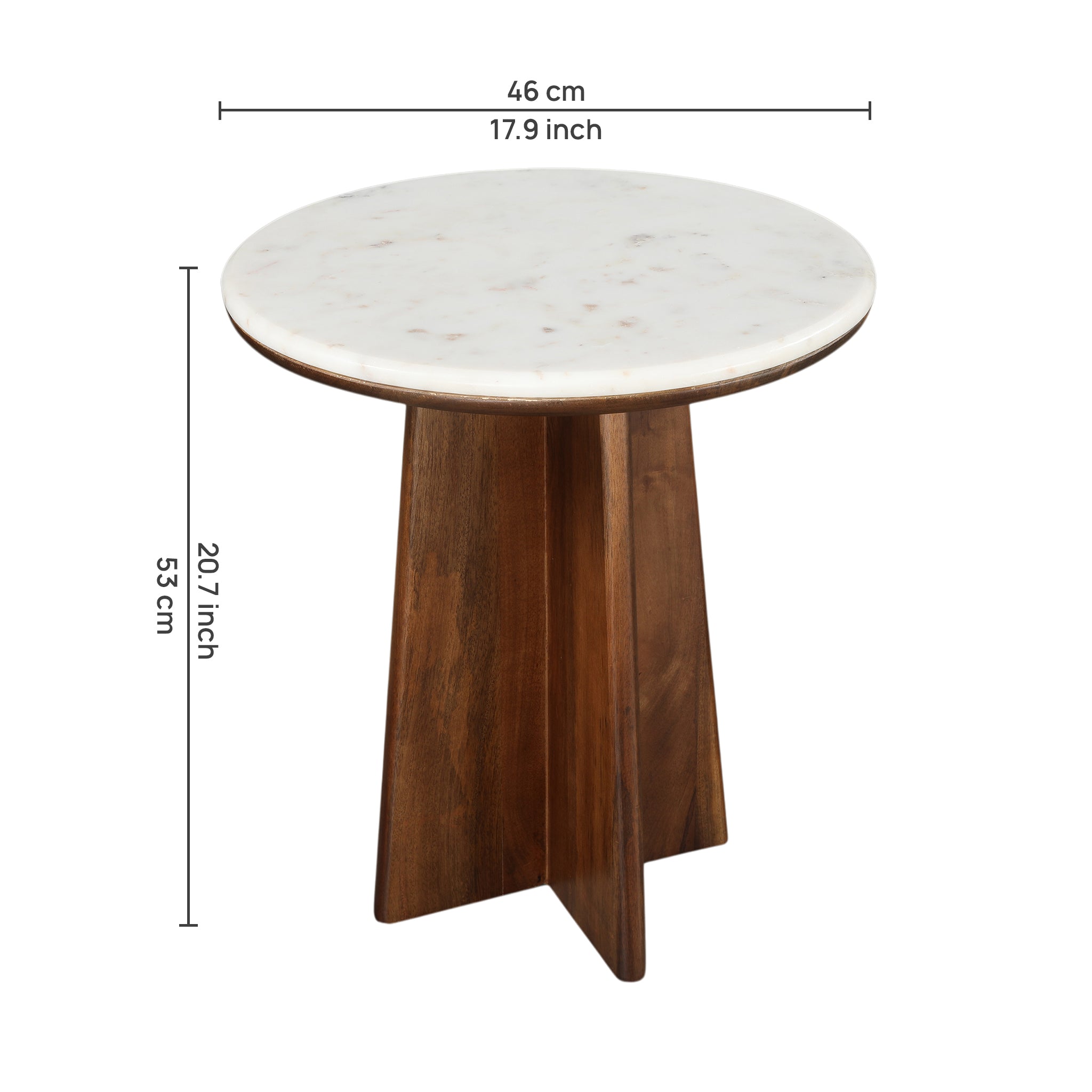Arcus Marble Top Side Table