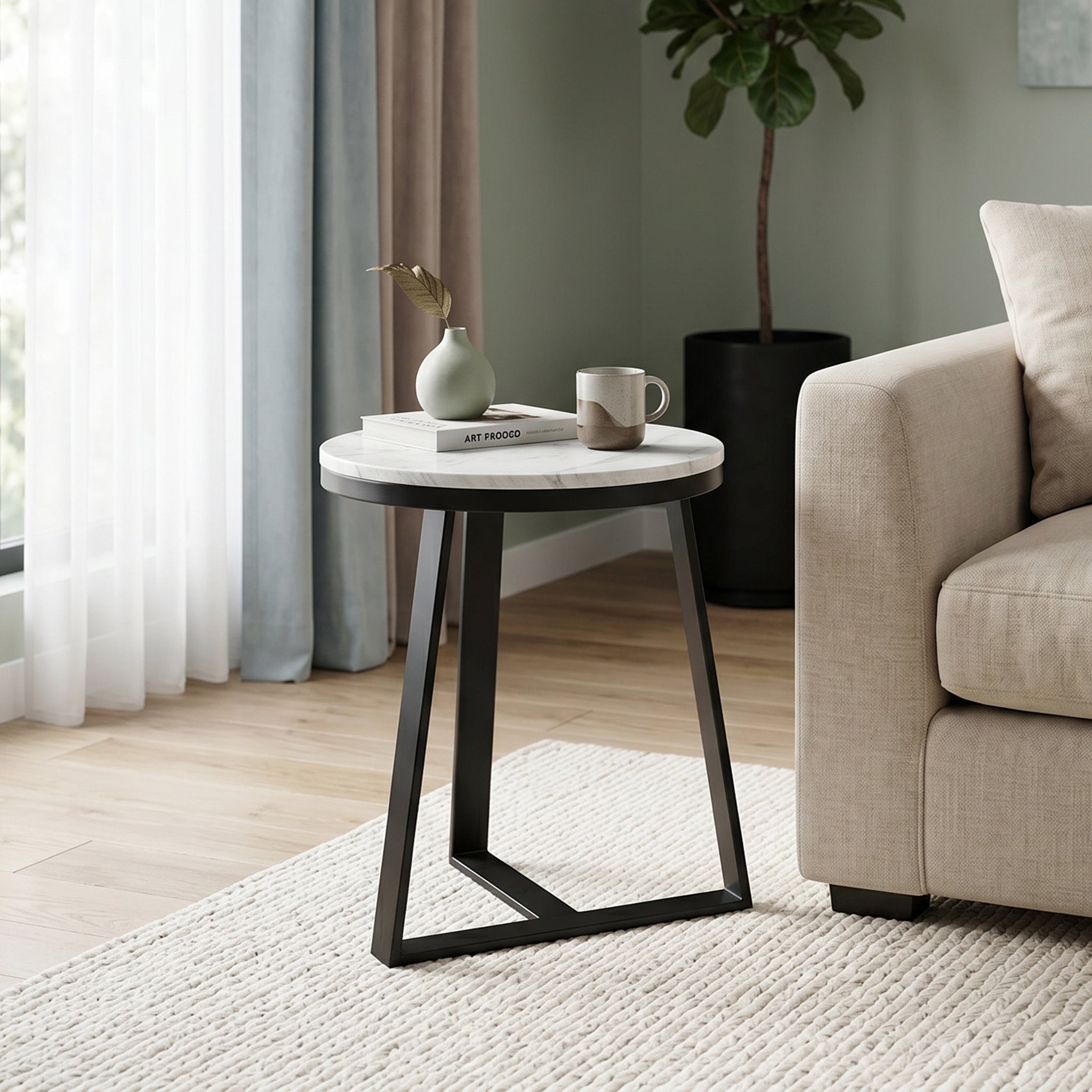 Elix Marble Top Side Table
