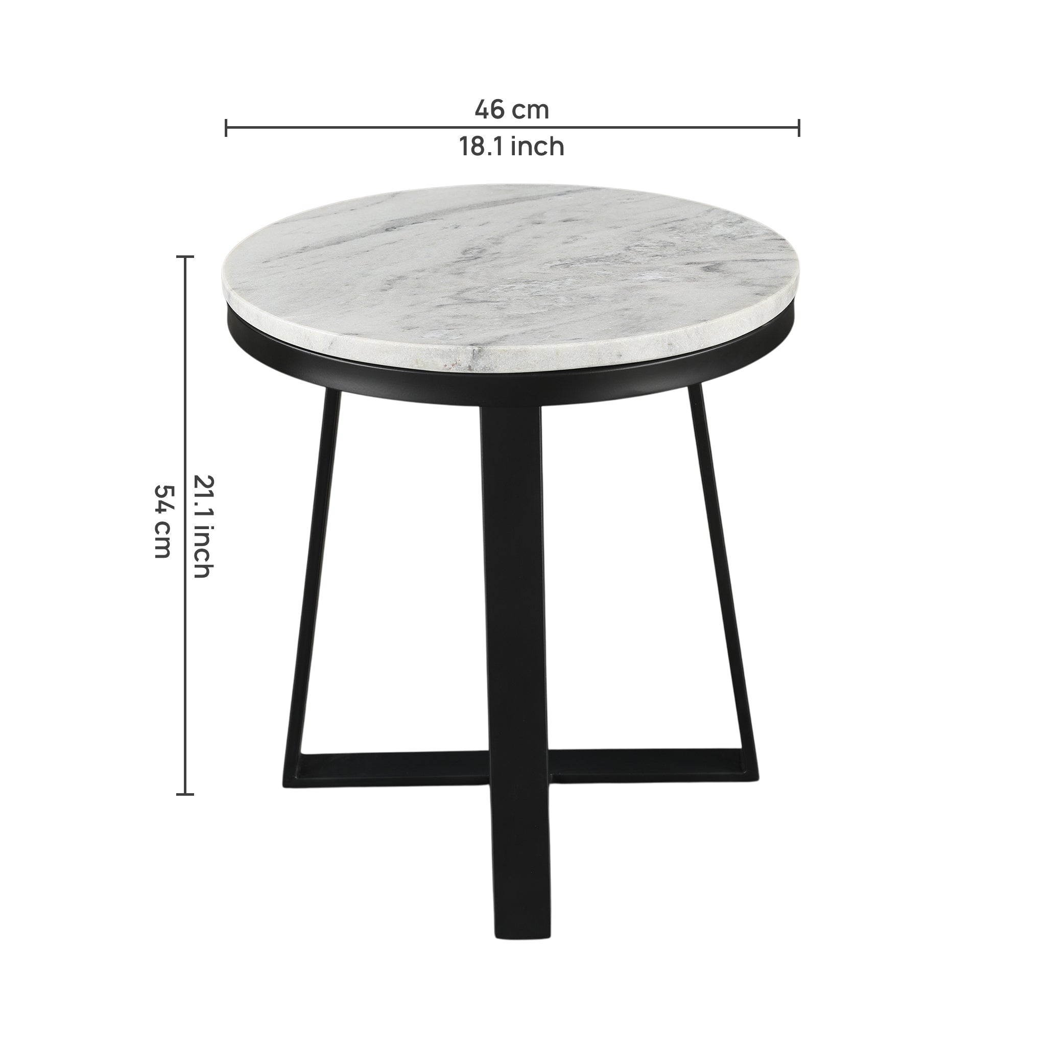 Elix Marble Top Side Table