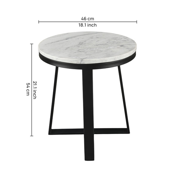 Elix Marble Top Side Table dimensions