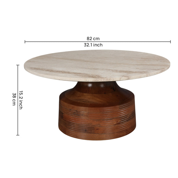 Ornate Marble Top Center Table dimensions