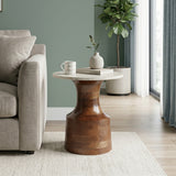 Ornate Marble Top Side Table