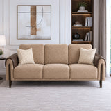 Arix Fabric 3 Seater Sofa Brown