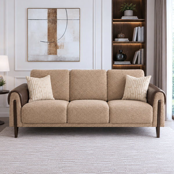 Arix Fabric 3 Seater Sofa Brown dimensions