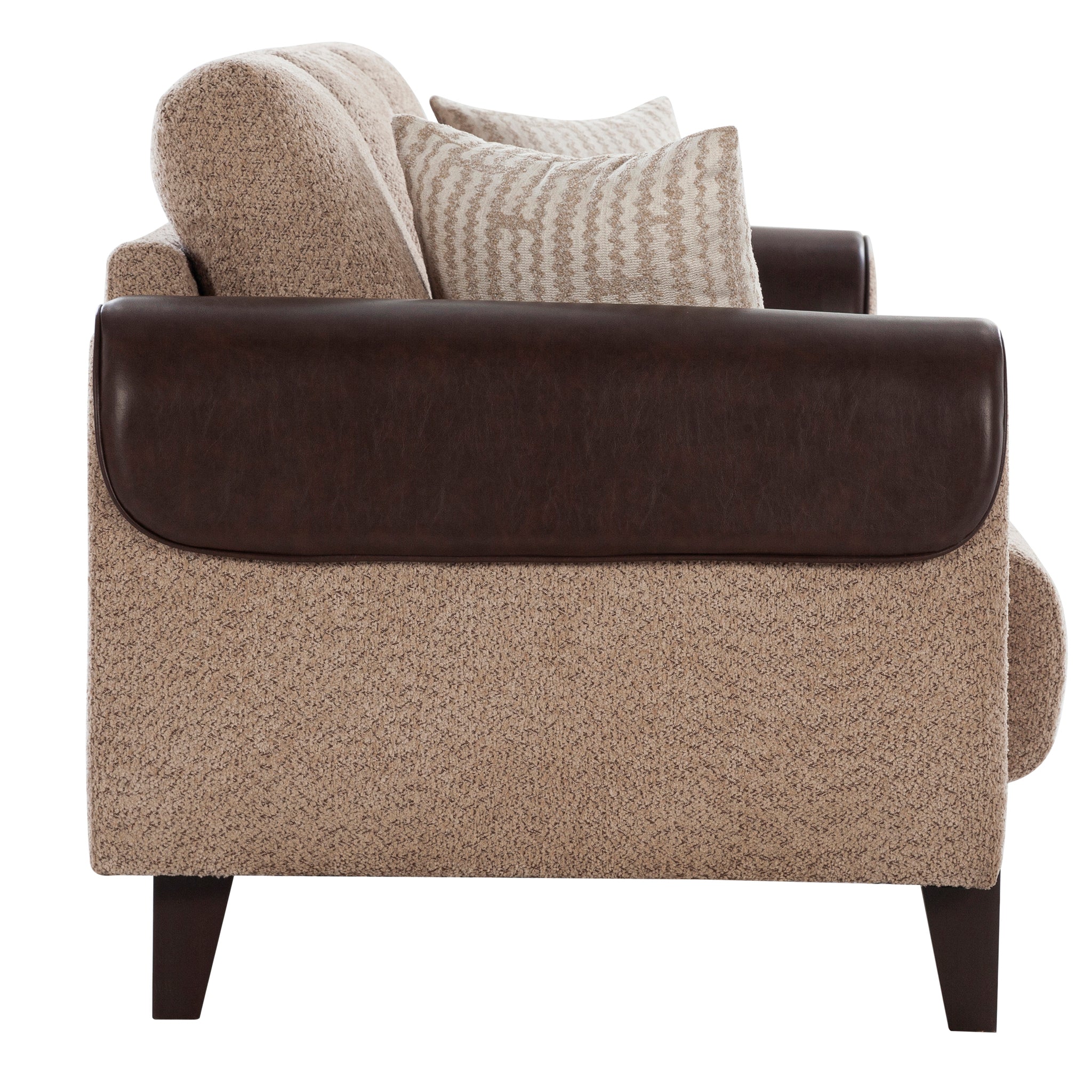Arix Fabric 3 Seater Sofa Brown