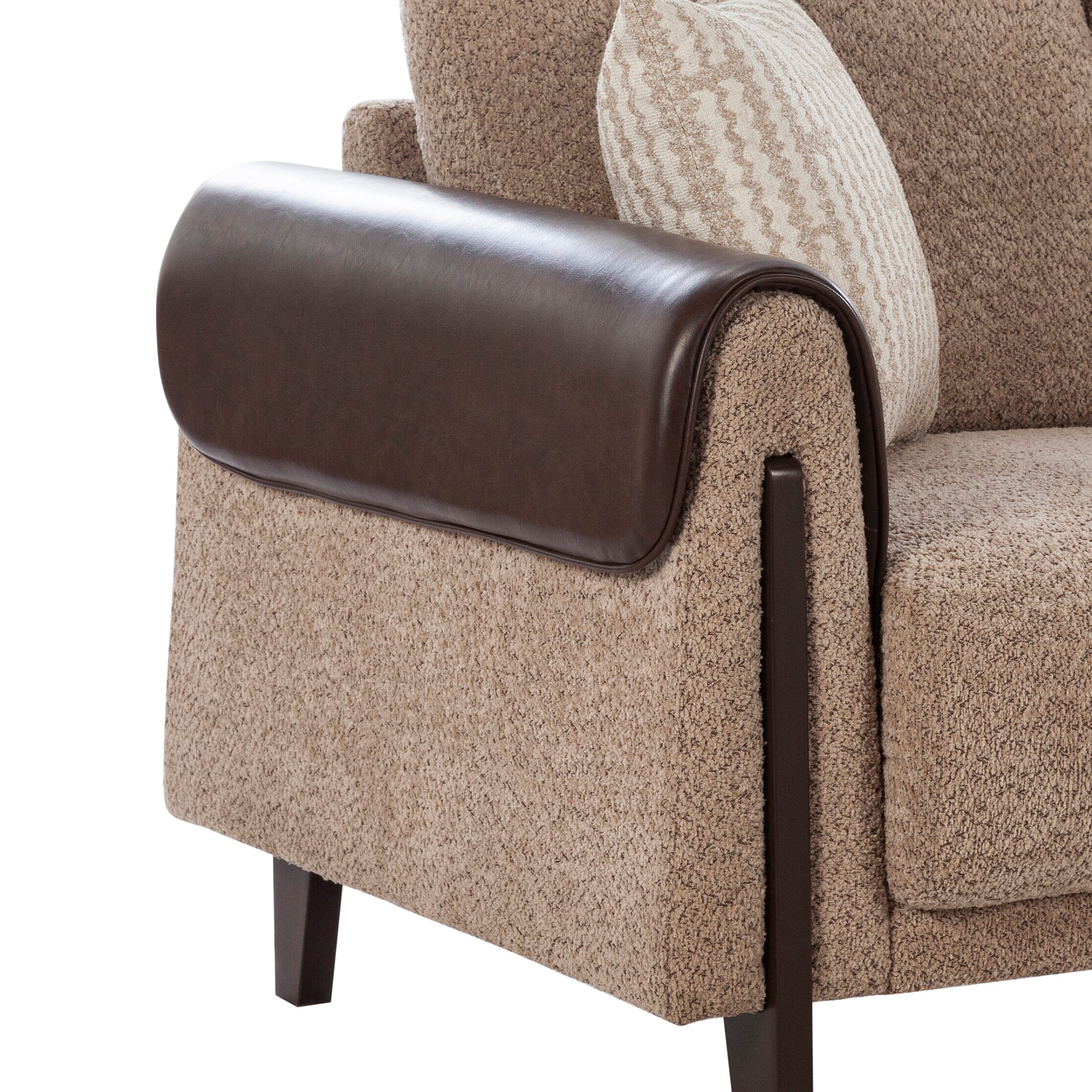 Arix Fabric 3 Seater Sofa Brown