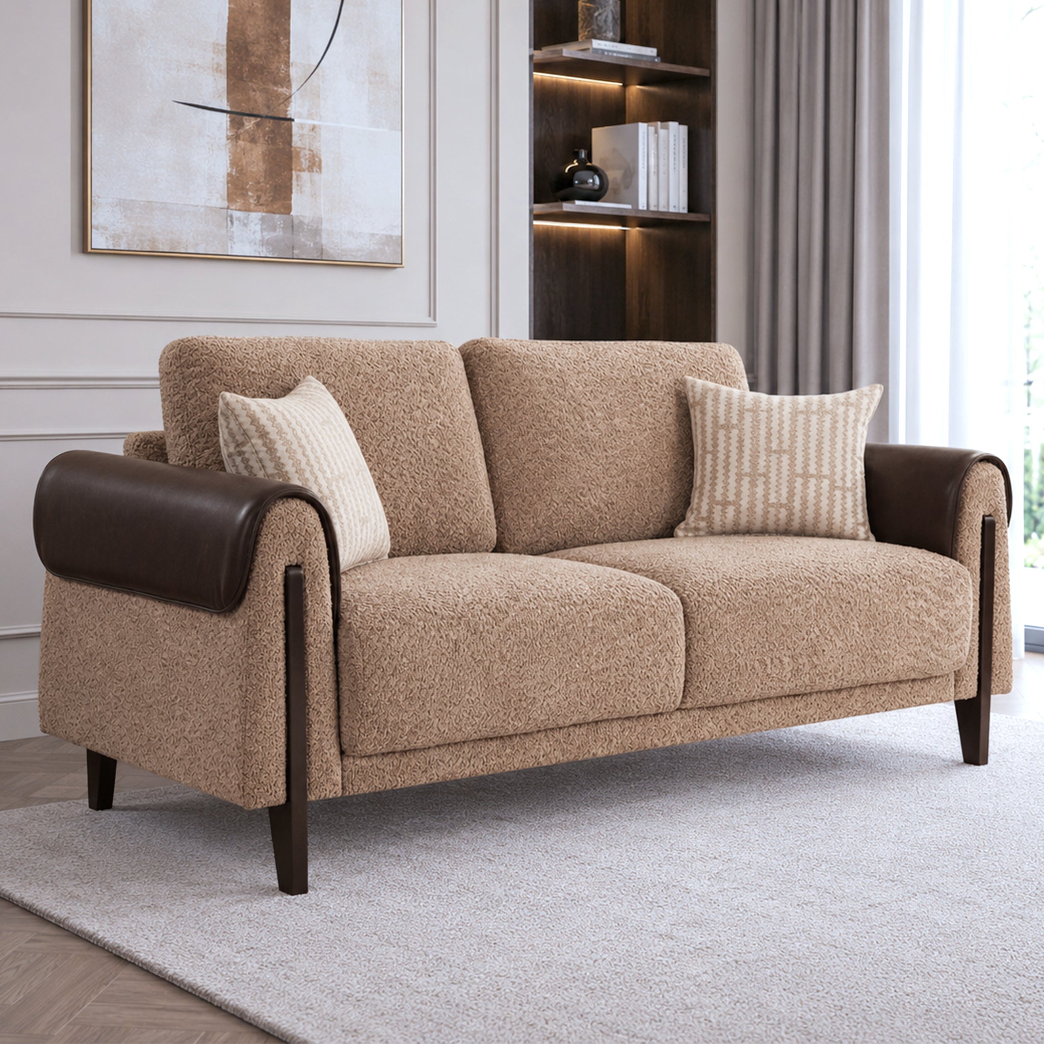 Arix Fabric Sofa Brown