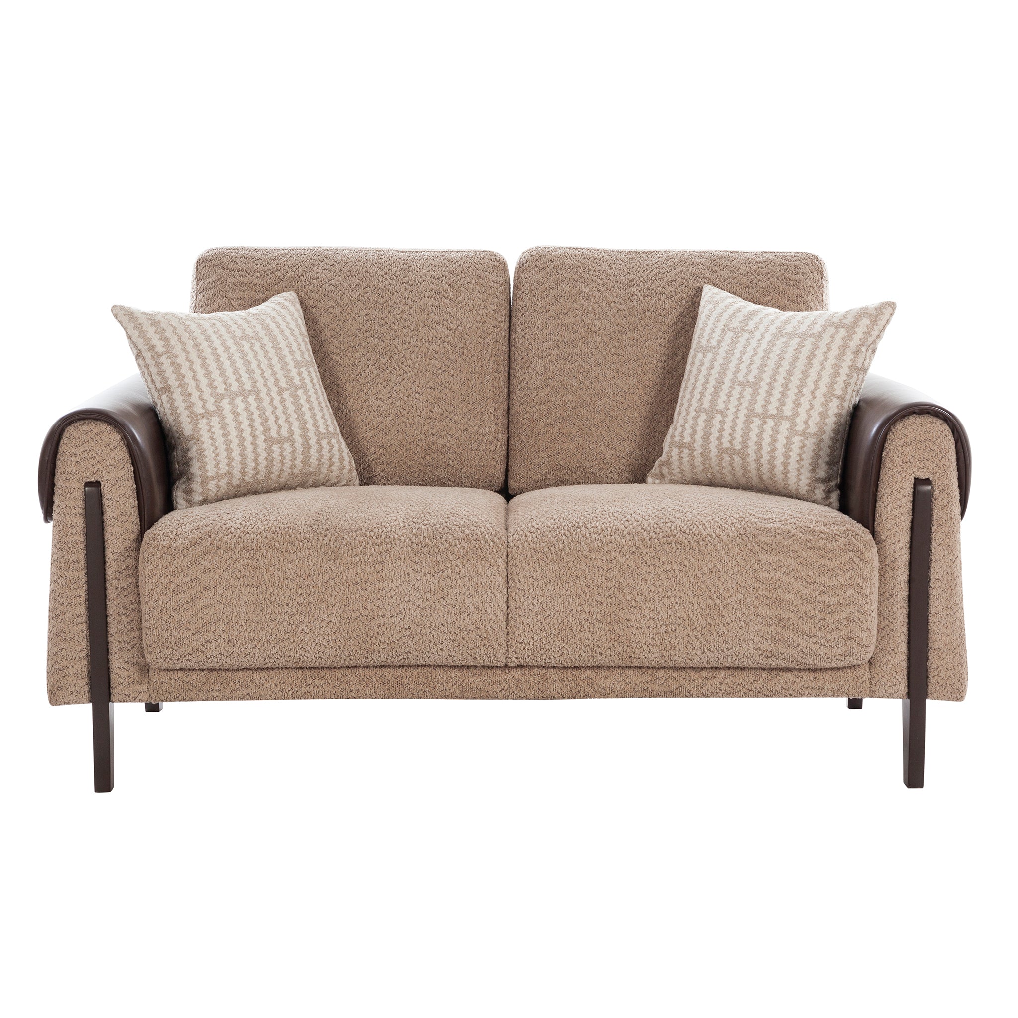 Arix Fabric 2 Seater Sofa Brown