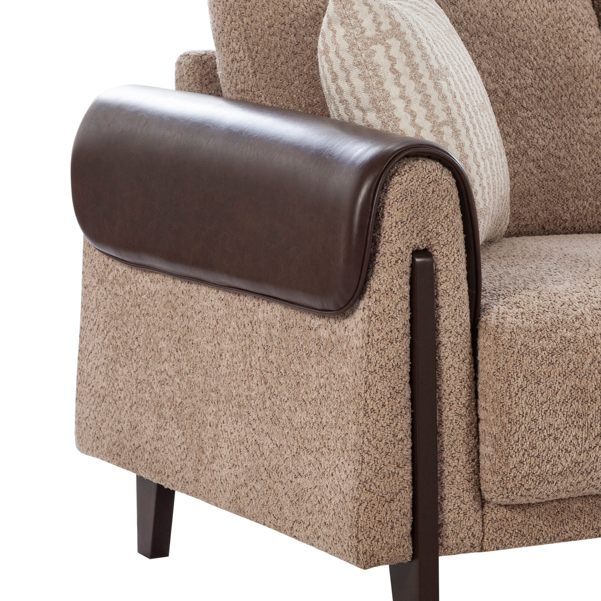 Arix Fabric 2 Seater Sofa Brown