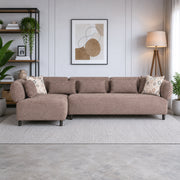 KYOTO FABRIC LOUNGER LARGE DARK BROWN RH