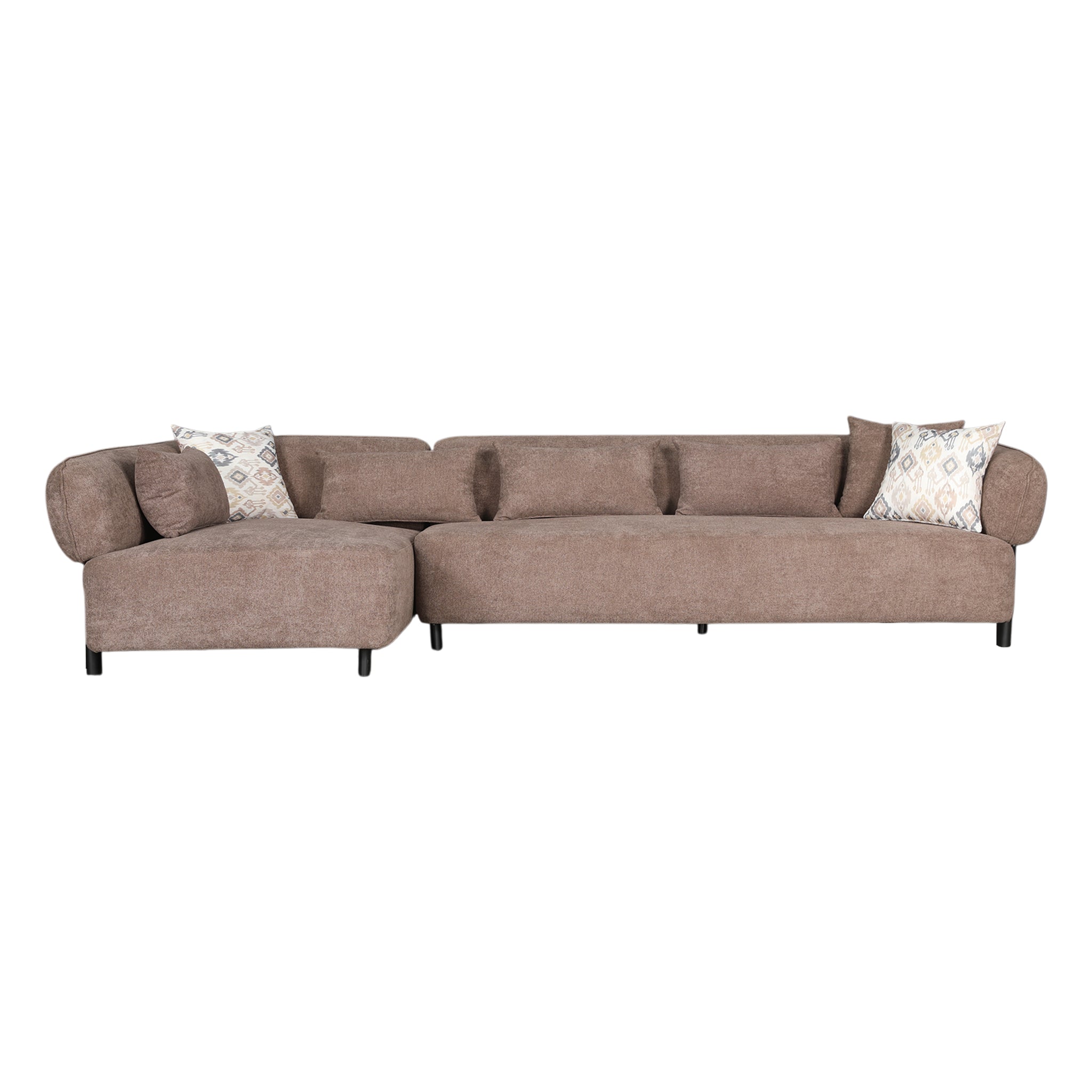 KYOTO FABRIC LOUNGER LARGE DARK BROWN RH