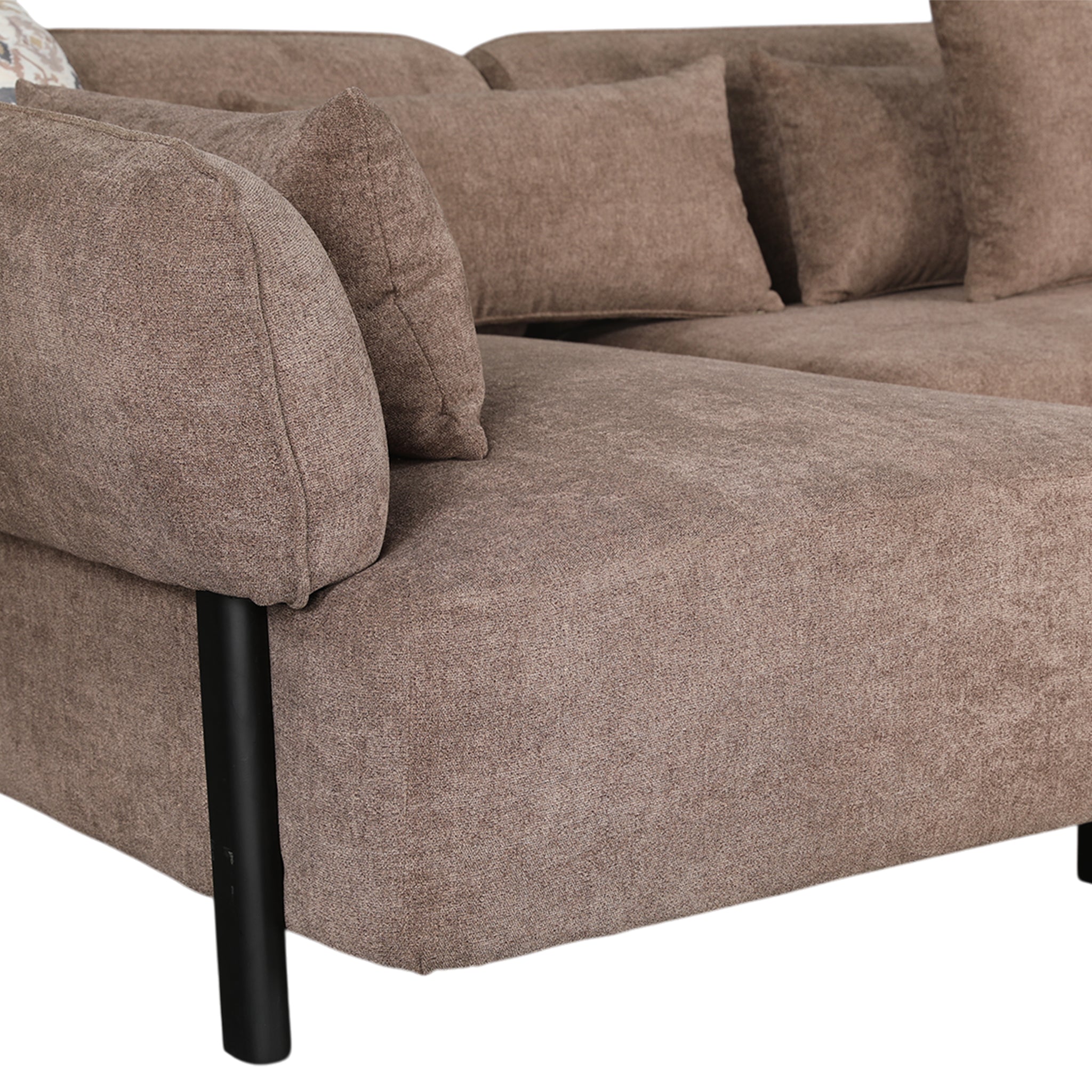 KYOTO FABRIC LOUNGER LARGE DARK BROWN RH