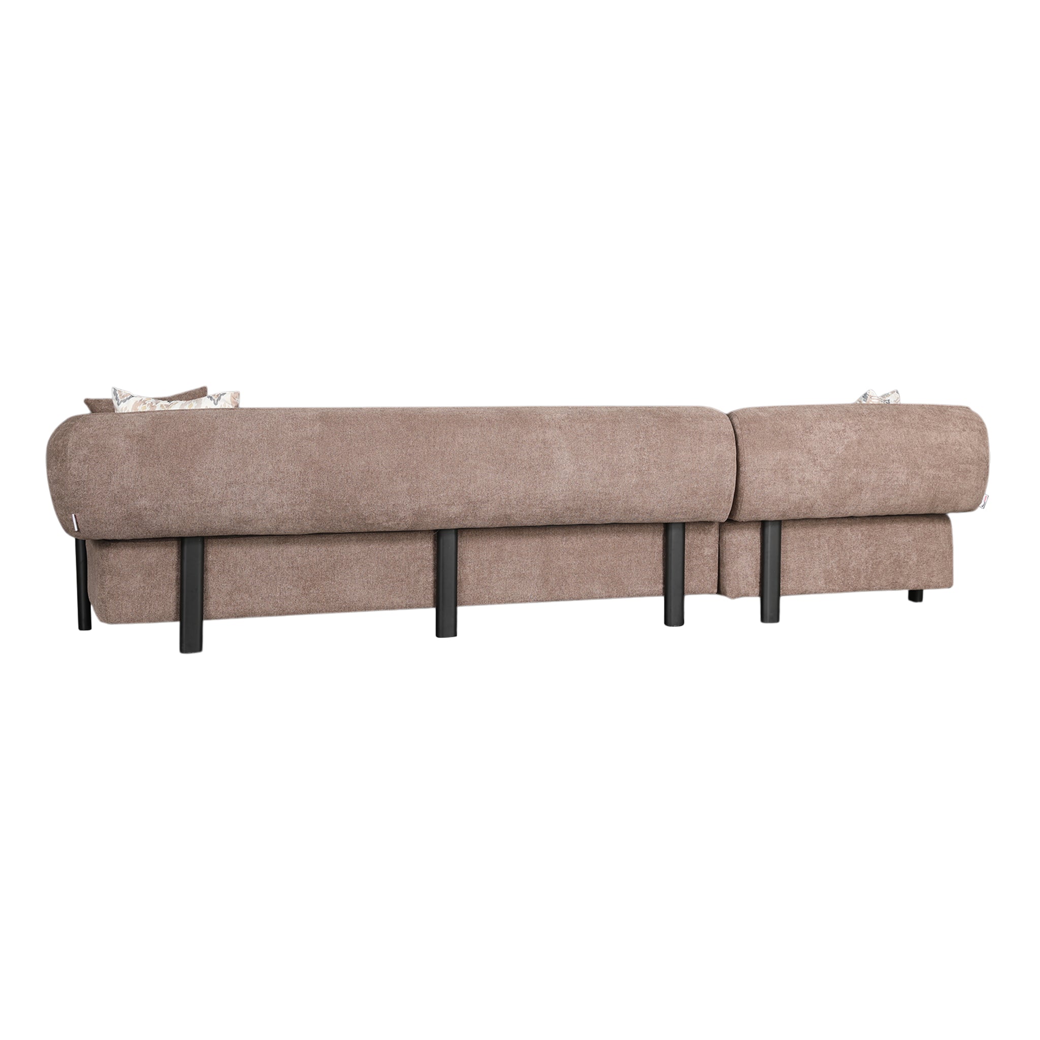 KYOTO FABRIC LOUNGER LARGE DARK BROWN RH