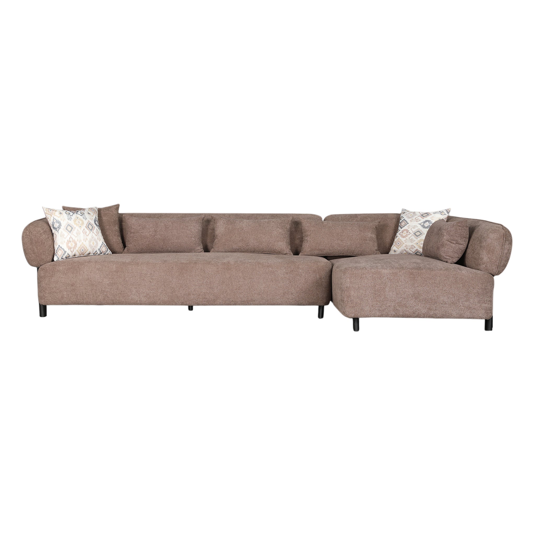 KYOTO FABRIC LOUNGER LARGE DARK BROWN LH