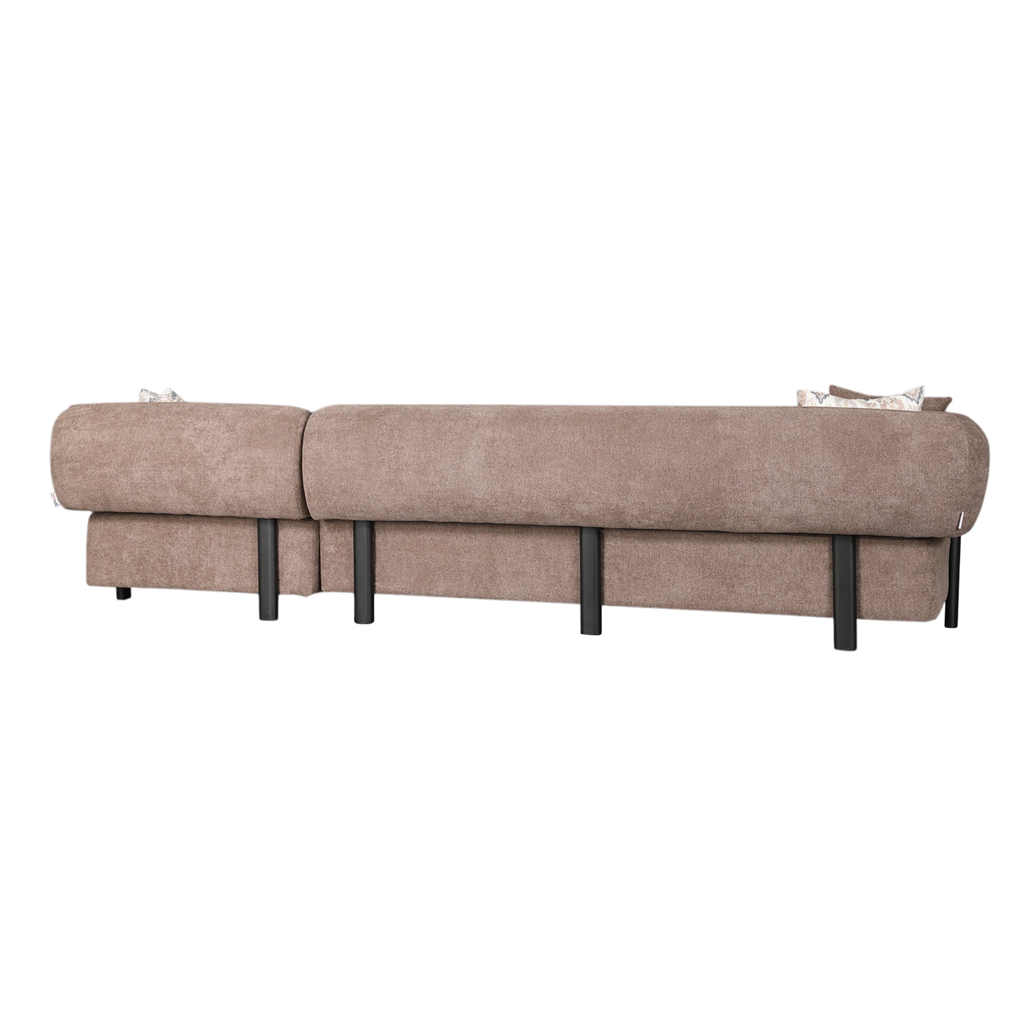 KYOTO FABRIC LOUNGER LARGE DARK BROWN LH