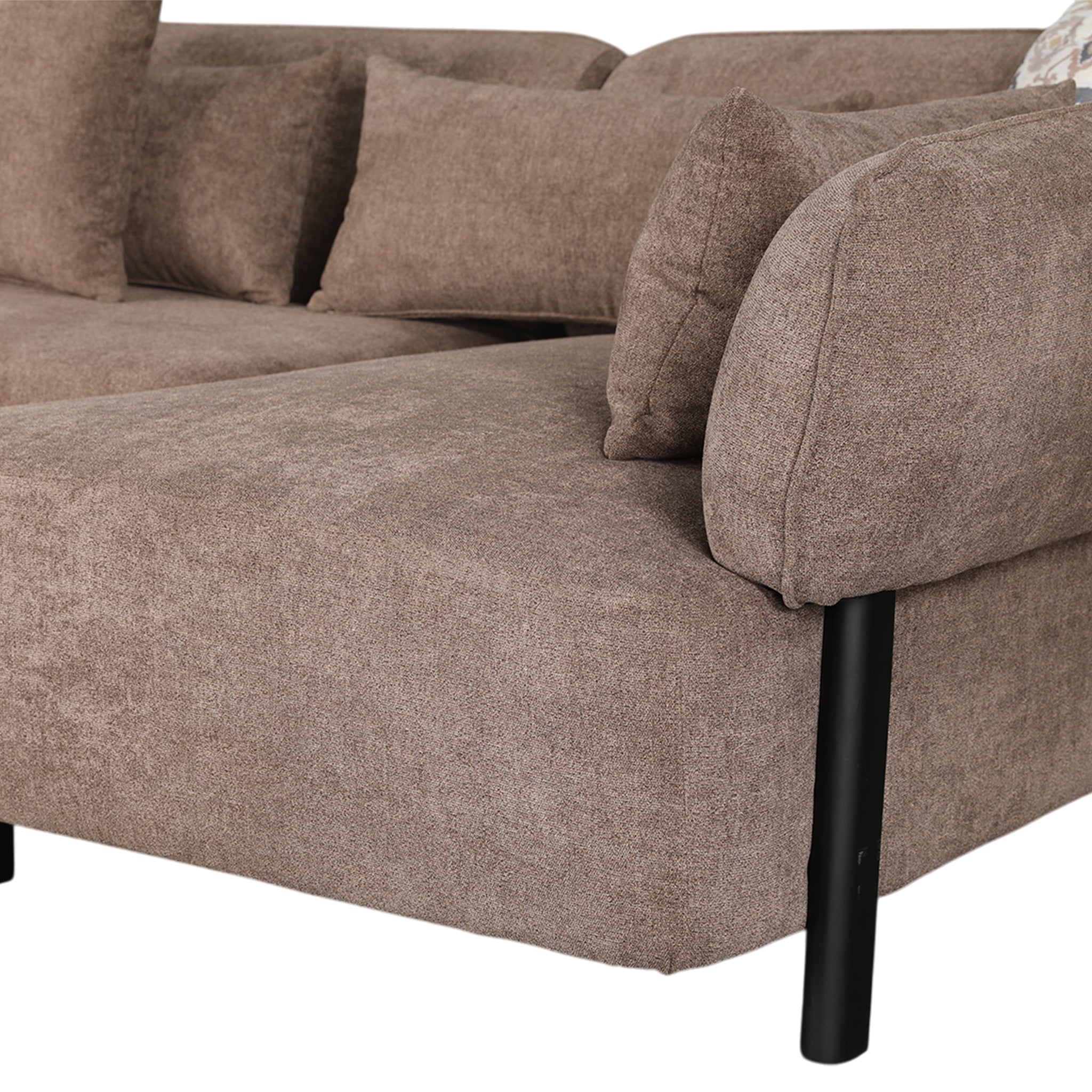 KYOTO FABRIC LOUNGER LARGE DARK BROWN LH