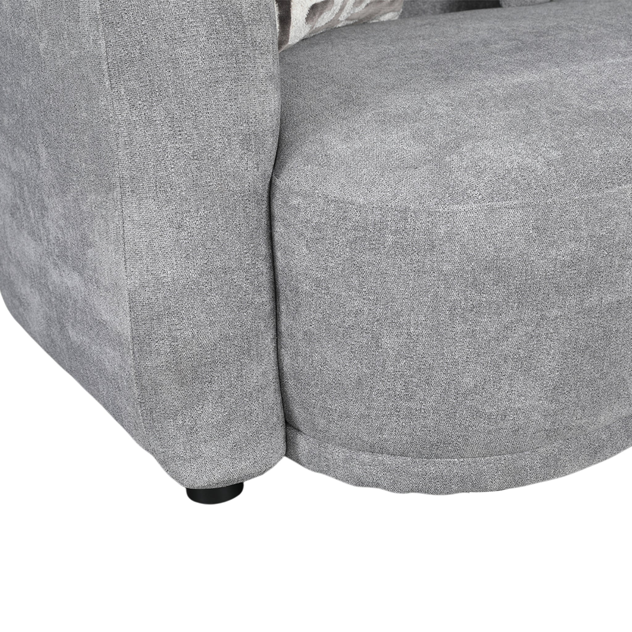ELOWEN FABRIC 3 SEATER SOFA STEEL GREY