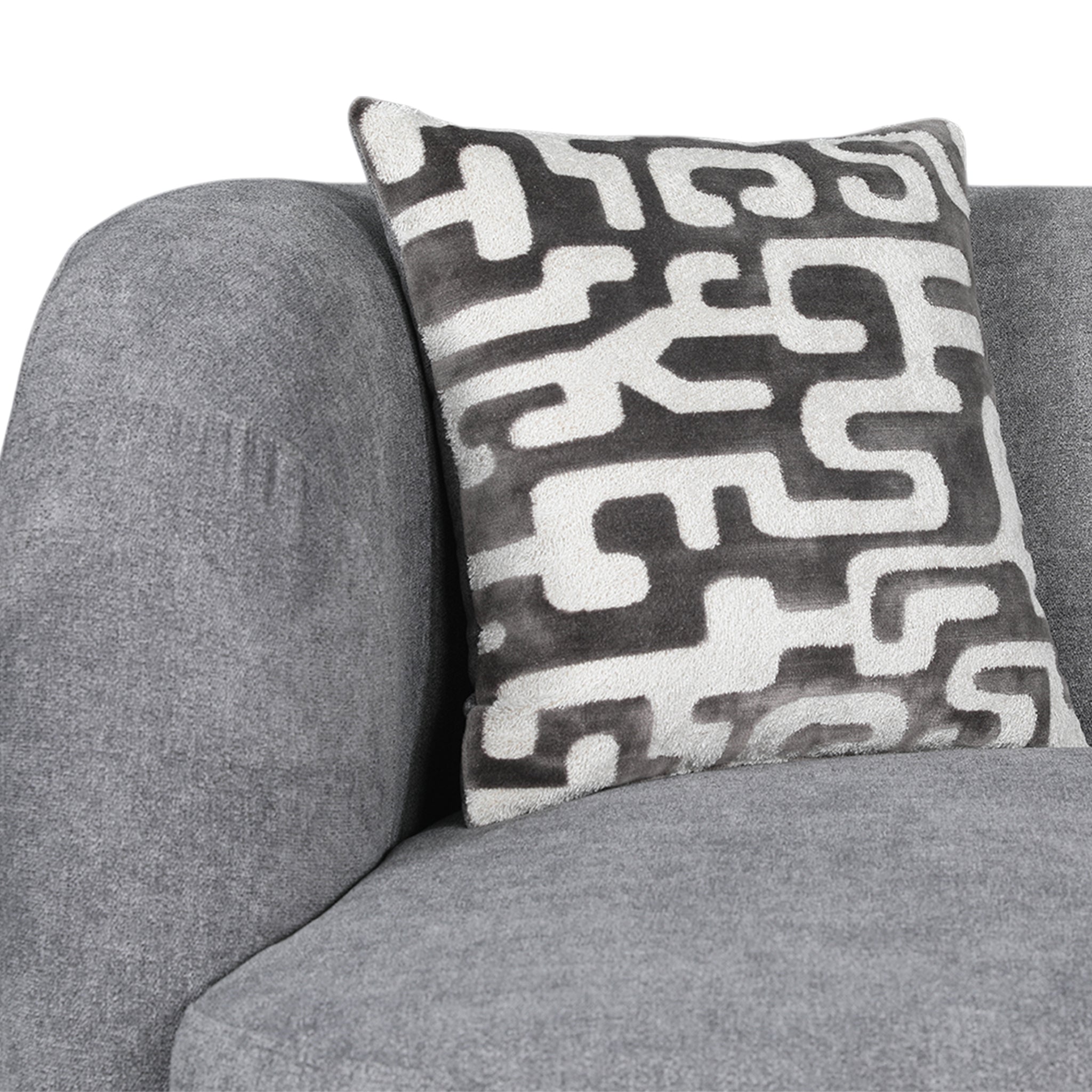 ELOWEN FABRIC 2 SEATER SOFA STEEL GREY