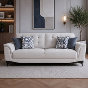 SANDORA VELVET 3 SEATER SOFA L GREY