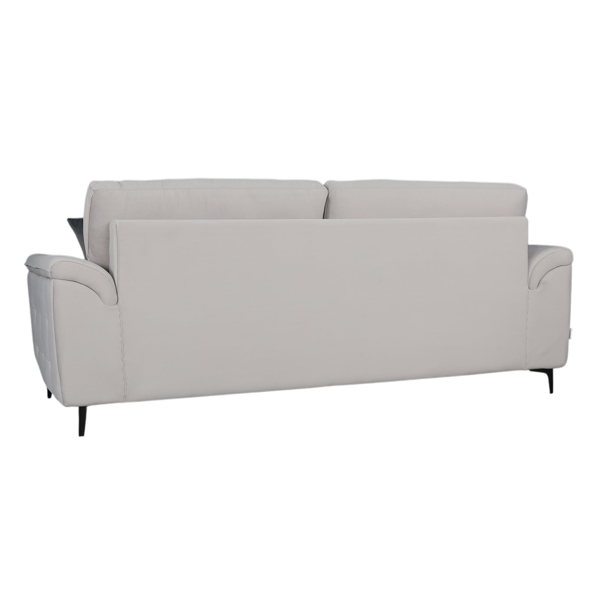 SANDORA VELVET 3 SEATER SOFA L GREY