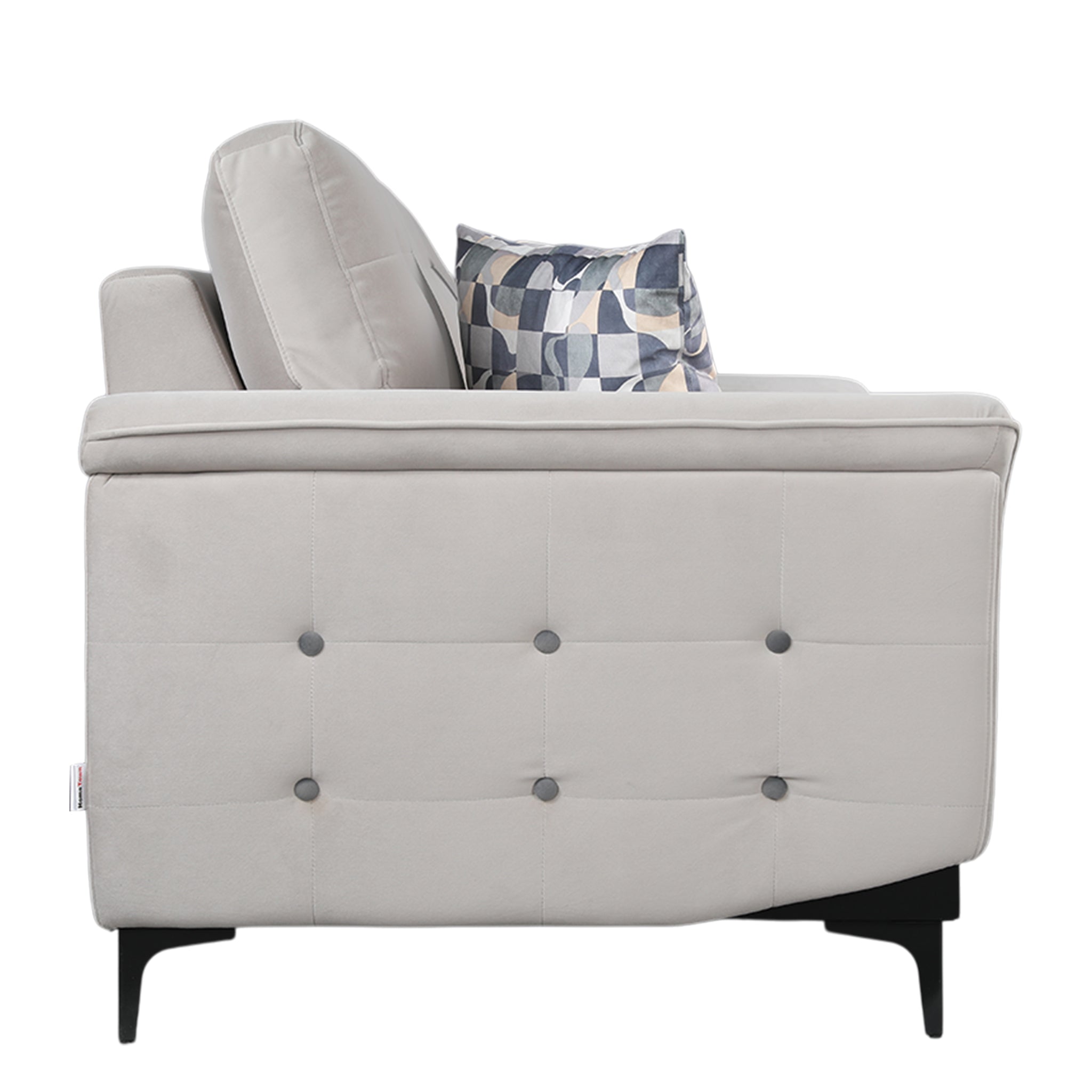 SANDORA VELVET SOFA L GREY