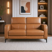 CALISTA LEATHERETTE SOFA BROWN