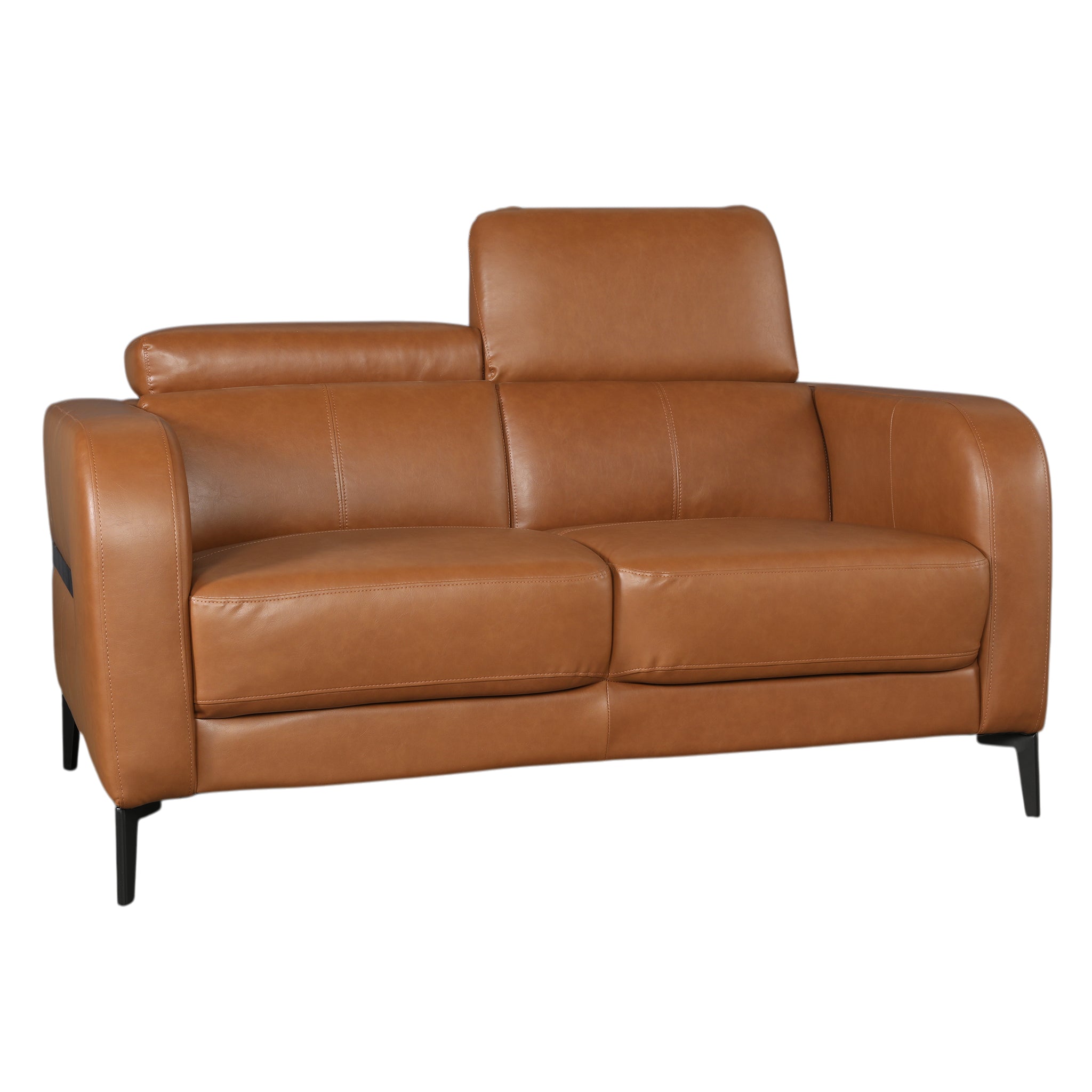 CALISTA LEATHERETTE SOFA BROWN