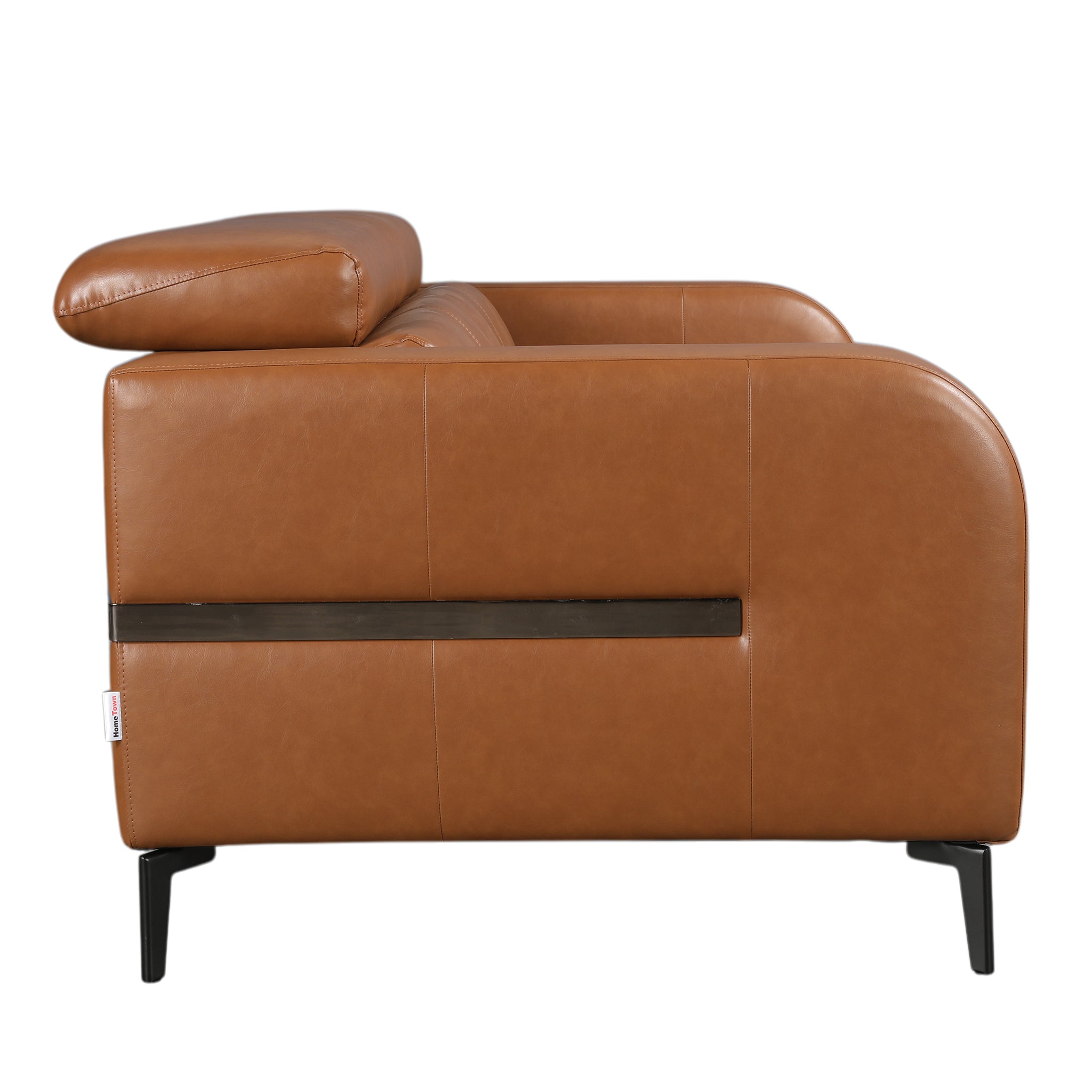 CALISTA LEATHERETTE SOFA BROWN