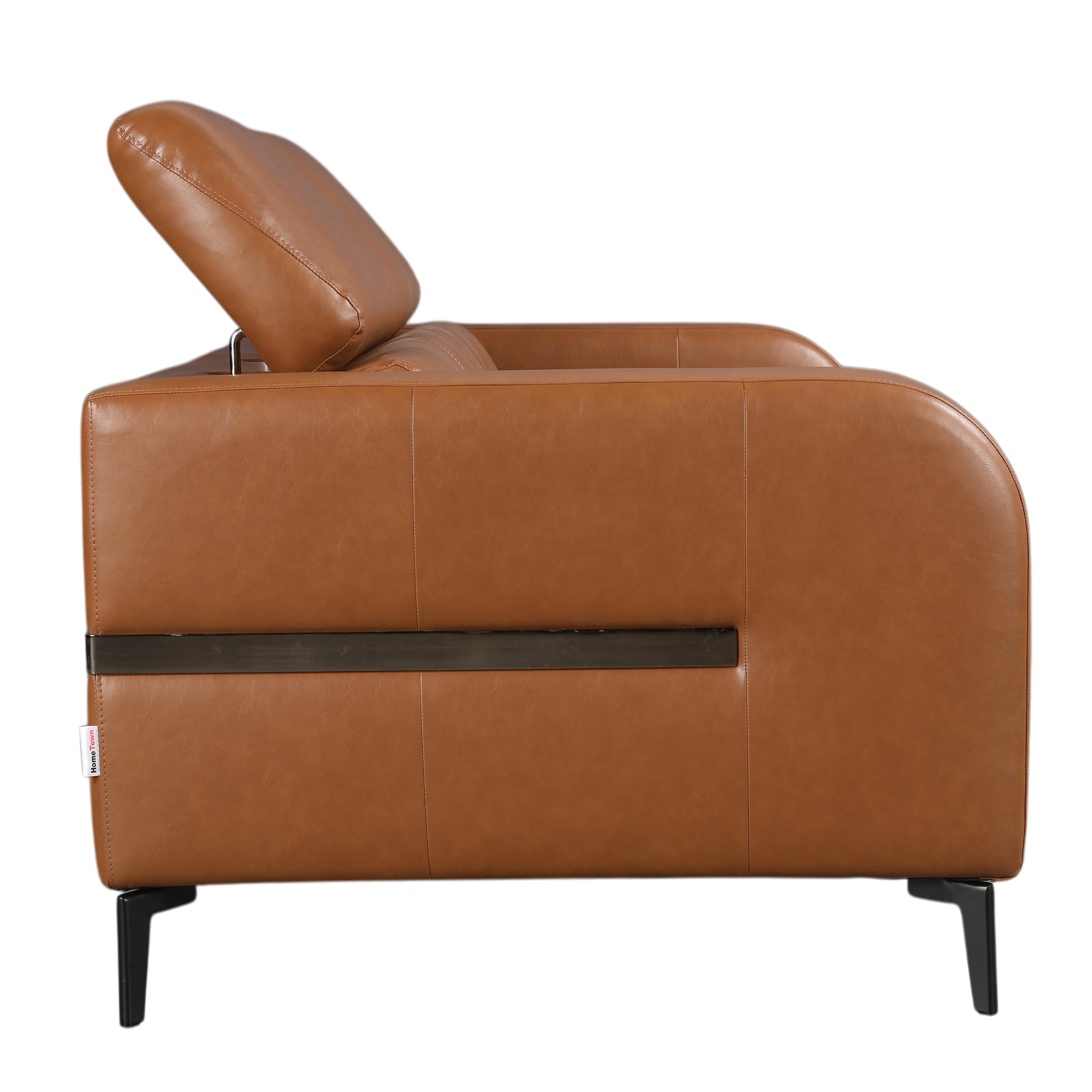 CALISTA LEATHERETTE SOFA BROWN